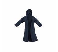 MotiveTech Cappotto Militare con Cappuccio per Bambole Sopravveste Modellabile per Figure d'Azione Mantello in Tessuto con Struttura Interna Adatto a Fotografia Collezione Diorama, Blu Scuro