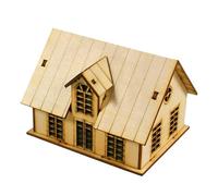 MotiveTech Casa in Miniatura in 1/60 con Mini Accessori, Scenario, Modello 3D Fatto a Mano, Diorama Architettonico, Tavolo, Style F