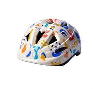 MotiveTech Casco Bambini Bici Casco Ciclismo Casco Skate Caschetto Bicicletta con Scocca PC Assorbimento Impatti con Regolazione, Giallo Beige Graffiti, S Circonferenza Testa 51-54CM
