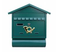 MotiveTech Cassetta Postale da Parete Cassetta Lettere Delle Lettere Cassetta con Serratura in Lamiera Zincata con Struttura Robusta E Fissaggio a Parete Adatta, Bronzo