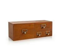 MotiveTech Cassettiera da Tavolo Compatto Mobile in Legno con Cassetti Organizzatore con Cassetti per Studenti, Toeletta, Quattro Cassetti Grandi E Piccoli