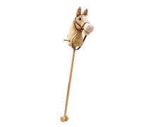 MotiveTech Cavallo di Peluche con Bastoncini, Suoni Realistici, Effetto Robusto, Testiera Morbida, Adatto Ai Bambini Piccoli E Alle Attività di Gioco, giallo con ruote, Taglia unica