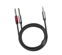MotiveTech Cavo audio per computer, jack stereo per amplificatore mixer per impianto stereo domestico da 3,5 mm 1/8 TRS a 6,35 mm 1/4 maschio-maschio, 1m