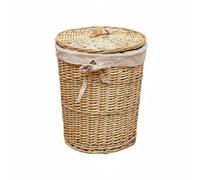 MotiveTech Cesto Portabiancheria Grande Cesto Biancheria Cestino Lavanderia Cesto Vimini Cesta con Coperchio in Stile Nordico con Sacco Rimovibile per Bucato, Grande, A Quadri Blu E Bianchi