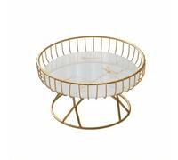 MotiveTech Cesto Portafrutta in Metallo Decorativo Cesto di Frutta con Supporto in Metallo Moderno Alzatina per Soggiorno, S