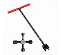 MotiveTech Chiave a T per Rubinetti Ergonomico | Utensile per Saracinesche Contatore, Pratico, Chiave Lunga Contatore, Manutenzione Idraulica, Stile B