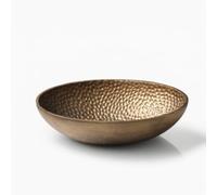 MotiveTech Ciotola Decorativa Basso Ciotola in Alluminio Elegante Oggetto D'arredo per Interior Designer, Tavolo da Pranzo, Oro Antico