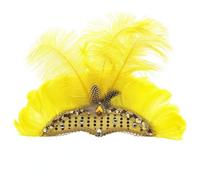 MotiveTech Copricapo con Piume di Struzzo Lussuoso Copricapo da Ballerina Regolabile per Ballerini, Palcoscenico, Carnevale, Servizi Fotografici