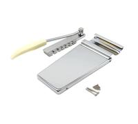 MotiveTech Cordiera Vibrato in Ottone di Ricambio Ponte Vibrato con Leva Completo Ponte con Braccio Tremolo per Chitarristi, Liutai, Chitarra Elettrica, Liuteria, Argento