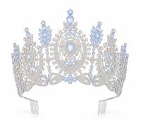 MotiveTech Corona da Sposa Barocco Corona Barocca Regolabile Tiara con Pettine per Principesse Del Ballo, Matrimonio, style to 5