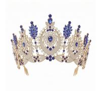MotiveTech Corona da Sposa Barocco Corona Barocca Regolabile Tiara con Pettine per Principesse Del Ballo, Matrimonio, style to 11