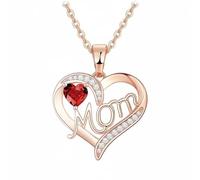 MotiveTech Cuore con Pendente Cuore Intrecciato Mom Rifinita a Specchio in Rame E Zirconi Messaggio di Adatta per Compleanni Anniversari Feste di Famiglia O Nonna, color to 5