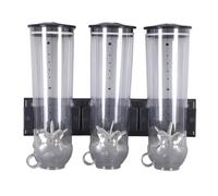 MotiveTech Dispenser in Acrilico Trasparente con Camere Cilindriche Dose Regolabile Dispenser con di Montaggio a senza per, Caffetteria, Nero