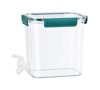 MotiveTech Dispenser per Bevande Rettangolare in Plastica Trasparente con Rubinetto Adatto Al Frigorifero per Piano D'appoggio, Pasti in-Convivialità,