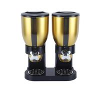 MotiveTech Dispenser per Cereali Due Scomparti Resistente Grande Capacità per, Stazione Colazione, Oro 4L Doppio