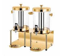 MotiveTech Distributore di Bevande con Coperchio Commerciale da Banco per Ristoratori, Catering, Buffet, Banchetti, Feste, 16L, Doppia Testa
