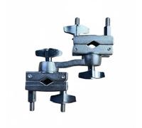 MotiveTech Drum Stand Clamp Staffa Doppia Snodata Morsetto Batteria Connettore Supporto Regolabile Rotazione 360 per Montaggio Flessibile Espansione Set Adatto a Sale Prova Studio, Morsetto Tipo D