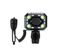 MotiveTech Faro Anteriore con Campanello a LED Luce Anteriore Ricaricabile Impermeabile Accessorio per Ciclisti, Città