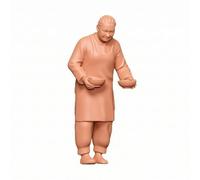 MotiveTech Figura in 1/64 Non Dipinto Figurine Finitura Grezza Color Carne, Collezionabile, Modellini di Persone, per Esposizione, Modellisti, Collezionisti, Nonna