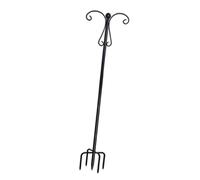 MotiveTech Gancio Pastorale Doppio per Sospensione Accessori Palo Portavaso in Metallo Porta Mangime Uccelli da Giardino Supporto per Cesto Pianta E Lanterna Ad, 155cm