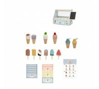MotiveTech Gelateria Giocattolo Sicuro | Colorato, Stand per Gelati in Legno, Realistico, Set da Gioco, Asilo, Scuola Dell'infanzia, Bambini