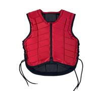 MotiveTech Gilet Equestre Protettivo Corpo con Imbottitura Segmentata Zip Anteriore Materiali Antishock Equipaggiamento per Lezioni Equitazione Genitori Ragazzi, Rosso, XL