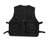 MotiveTech Gilet Multiuso Senza Maniche con Tasche per attività All'aperto E Viaggi, Nero, 2XL