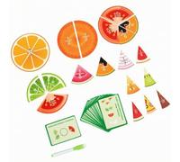 MotiveTech Gioco delle Frazioni a Tema Frutta Tangibile Set di Frazioni con Pezzi a Forma di Frutta Senza Schermo Kit Didattico Matematica Primario