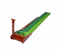 MotiveTech Golf Putting Tappetino Putt Canale Direzionamento Palla Due Fori Target Base Legno Stabile Superficie Prato Sintetico Allenamento Adatto per Pratica, 3m