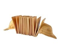 MotiveTech Guiro per Bambini Strumento a Percussione Delfino Pesce in Legno Corpo Rigato Compatto Presa Comoda per Scoperta di Tempi E Raschi Educazione Musicale Terapia 28cmx8.5cm