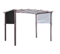 MotiveTech Impermeabile da Esterno Copertura Pergola Pannello Parasole Tenda Parasole Sostituzione Universale Oxford 190T Rivestito Argento Adatto a Spazi, Black