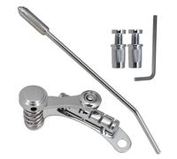 MotiveTech Jazz Tremolo Tremolo Roller Ponte Chitarra Elettrica Stop Tailpiece per Upgrade Senza Ricostruzione in Lega di Zinco con Vibrato Stabile Adatto per Prove Studio Performance Dal, Argento