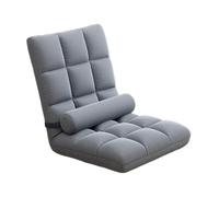 MotiveTech Lazy Divano Sedia Pavimento con Schienale Reclinabile Pieghevole Imbottita Materiale Traspirante per Adulti E Bambini Adatta per Relax Gioco Lettura, Grigio