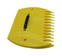 MotiveTech Leaf Rake Manuale Claws Raccoglifoglie Ergonomico Materiale PP Nylon Robusto Adatto per Prato Raccolta Erba Giardinaggio Cortile, Rettangolo Giallo