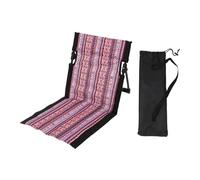 MotiveTech Lettino da Spiaggia, Utilizzabile Come Comoda Sedia da Pavimento E da Picnic. Anche Come Sedia Portatile per Il Tempo Libero E da Campeggio con Borsa, Bordo Nero