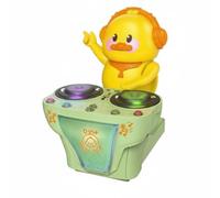 MotiveTech Lettore Musicale per Bambini Giocattolo Dj Anatra Console Interattiva Giocattolo con Luci Giocattolo Elettronico Plastica Movimento con Azione con