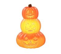 MotiveTech Luci a Forma di Zucca Intagliato, Zucca Sorridente A Tre Strati | Effetto Luminoso Interno, Portatili, per Vetrine