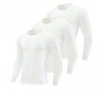 MotiveTech Maglietta Allenamento Uomo Maglia Shirt Compressione Top Palestra Traspirante con Tessuto Che Allontana L umidità E libertà di Movimento Adatta per, White L