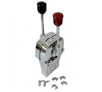 MotiveTech Manetta ’acceleratore Marino Doppia Leva Controllo Motore Barca Comando Gas Inossidabile Scatola Comandi Professionale Montaggio su Piano Adatta per, Aluminum Alloy 2h4p