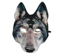 MotiveTech Maschera da Copricapo Animale Maschera Spaventosa Testa di Animale in Materiale Eva Leggero con Design Realistico 3D Adatta per Feste a Tema E Gi, Grigio