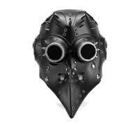 MotiveTech Maschera Steampunk Gotica Maschera da Cosplay Convole Visiera per Cosplayer, Feste a Tema, FPBM088BK