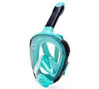 MotiveTech Maschera Subacquea Integrale Snorkeling Maschera Facciale Completa Occhiali Immersione Boccaglio Secco Lenti PC Panoramiche Silicone Morbido Design
