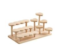 MotiveTech Mensola Espositiva da Tavolo con Base Rettangolare Stabile Espositore in Legno a più Livelli Compatto Mensola Decorativa da Tavolo per Soggiorno, Cuore