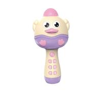 MotiveTech Microfono Karaoke per bambini, giocattolo, cartone animato, piccolo microfono compatto, giocattolo musicale per bambini piccoli, per picnic, doccia, Rosa