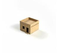MotiveTech Modello di Edificio Medio Orientale Miniatura 1 72 Kit Costruzione Casa in Scenografia per Wargame Struttura in Legno da Assemblare Base, Building A