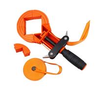 MotiveTech Morsetto con Cinghia di Fissaggio Maneggevole Morsetto Angolo Retto di 90 Resistente per Falegnami, Arancione