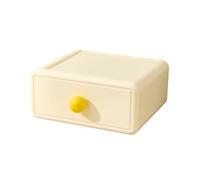MotiveTech Organizer da Tavolo con Cassetto | Compatto, Organizer da Scrivania con Cassetti, Impilabile, Scatola a Cassetti per Cancelleria, Ufficio, Impiegati, Palla Gialla