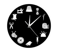 MotiveTech Orologio con Illustrazioni a ma Cucito Preciso Orologio da Macchina da Cucire Facile Leggere per Soggiorno