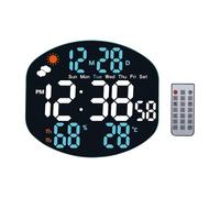 MotiveTech Orologio da Parete Digitale con Sveglia E Display LED, per E L'Ufficio, Blu