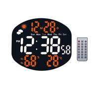 MotiveTech Orologio da Parete Digitale con Sveglia E Display LED, per E L'Ufficio, Orangina